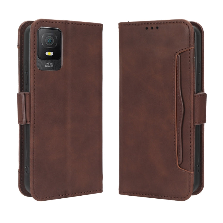 For TCL 403 Skin Feel Calf Texture Card Slots Leather Phone Case(Brown)