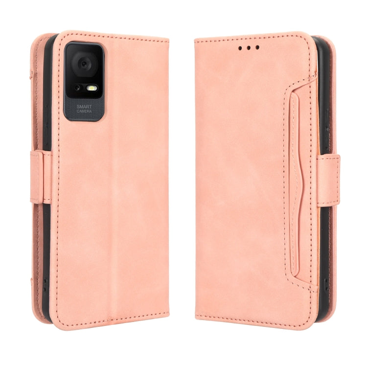 For TCL 408 Skin Feel Calf Texture Card Slots Leather Phone Case(Pink)
