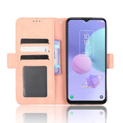 For TCL 408 Skin Feel Calf Texture Card Slots Leather Phone Case(Pink)