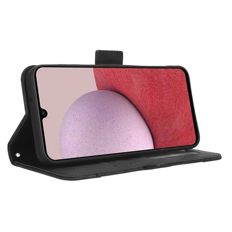 For Samsung Galaxy A24 4G Skin Feel Calf Texture Card Slots Leather Phone Case(Black)