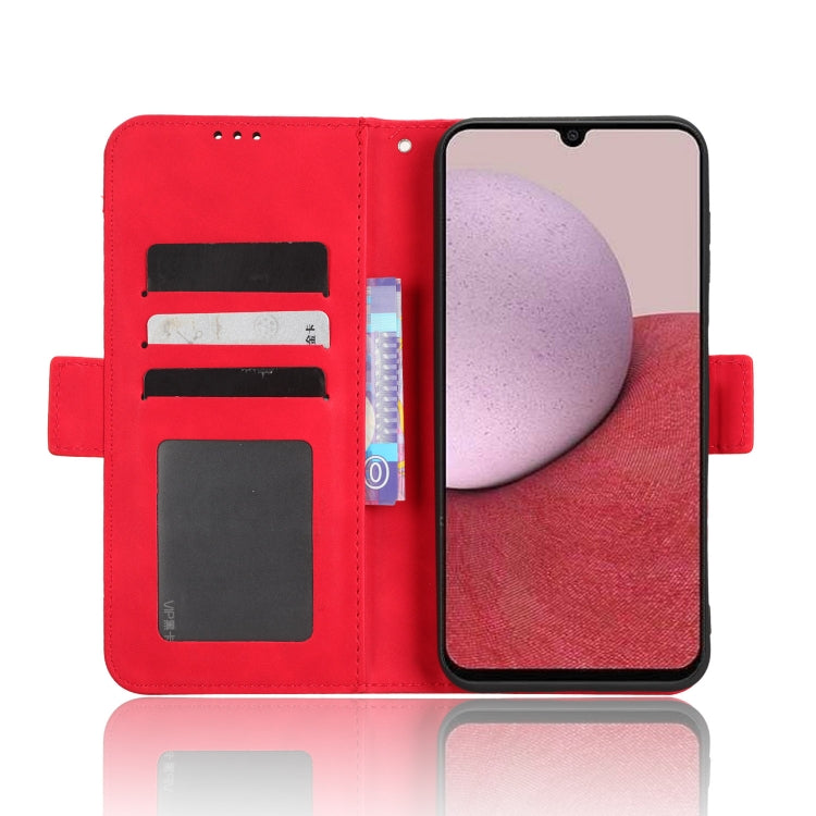 For Samsung Galaxy A24 4G Skin Feel Calf Texture Card Slots Leather Phone Case(Red)