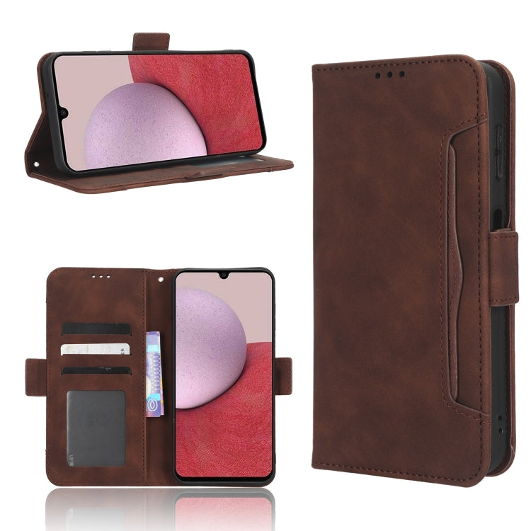 For Samsung Galaxy A24 4G Skin Feel Calf Texture Card Slots Leather Phone Case(Brown)
