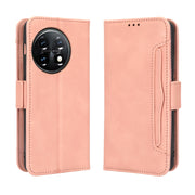 For OnePlus 11R / Ace 2 Skin Feel Calf Texture Card Slots Leather Phone Case(Pink)