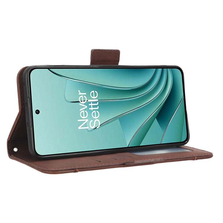 For OnePlus Ace 2V Skin Feel Calf Texture Card Slots Leather Phone Case(Brown)