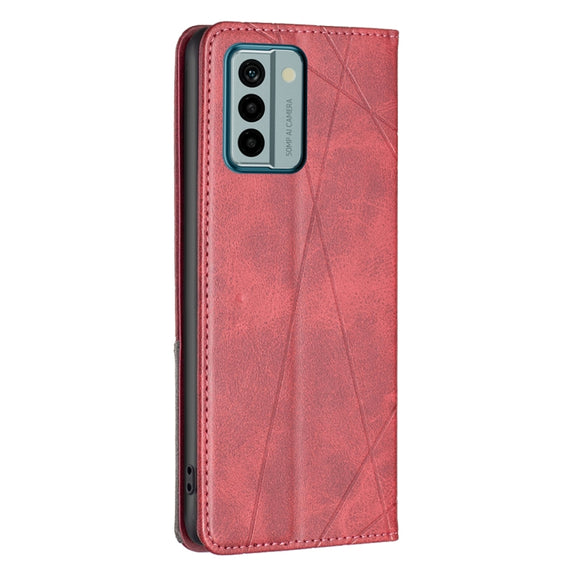 For Nokia G22 Prismatic Invisible Magnetic Leather Phone Case(Red)