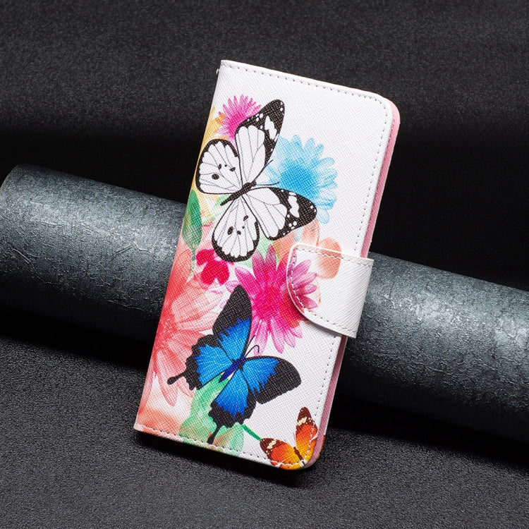 For Samsung Galaxy A24 4G Colored Drawing Pattern Leather Phone Case(Butterflies)