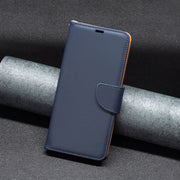 For Samsung Galaxy A24 4G Litchi Texture Pure Color Leather Phone Case(Blue)