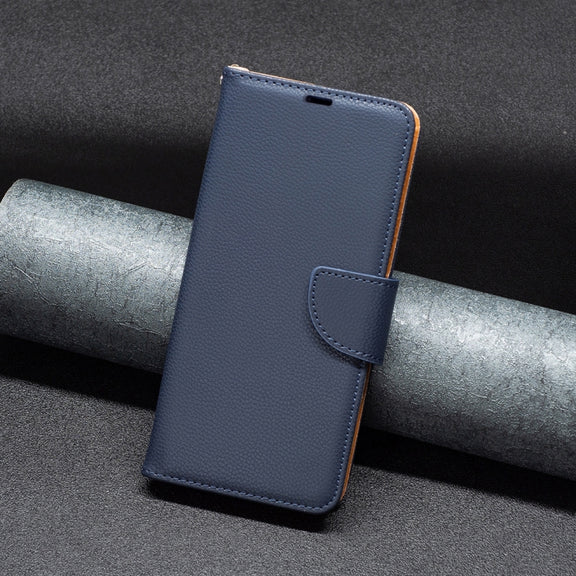 For Samsung Galaxy A24 4G Litchi Texture Pure Color Leather Phone Case(Blue)