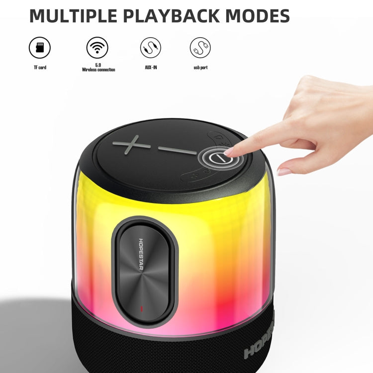 HOPESTAR SC-01 Water-resistant LED Light Wireless Bluetooth Speaker(Blue)