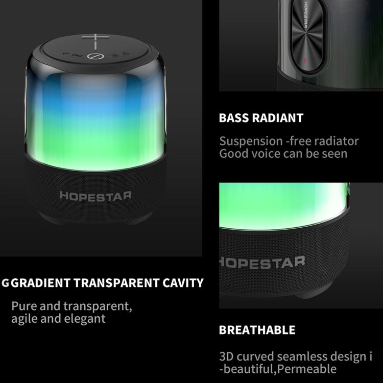 HOPESTAR SC-01 Water-resistant LED Light Wireless Bluetooth Speaker(Blue)