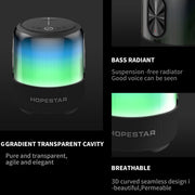 HOPESTAR SC-01 Water-resistant LED Light Wireless Bluetooth Speaker(Blue)