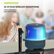HOPESTAR SC-01 Water-resistant LED Light Wireless Bluetooth Speaker(Blue)