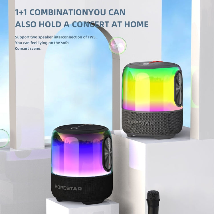 HOPESTAR SC-01 Water-resistant LED Light Wireless Bluetooth Speaker(Blue)