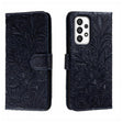 For Samsung Galaxy A34 5G Lace Flower Embossing Flip Leather Phone Case(Dark Blue) - free shipping - PMC TechLife - Order now!