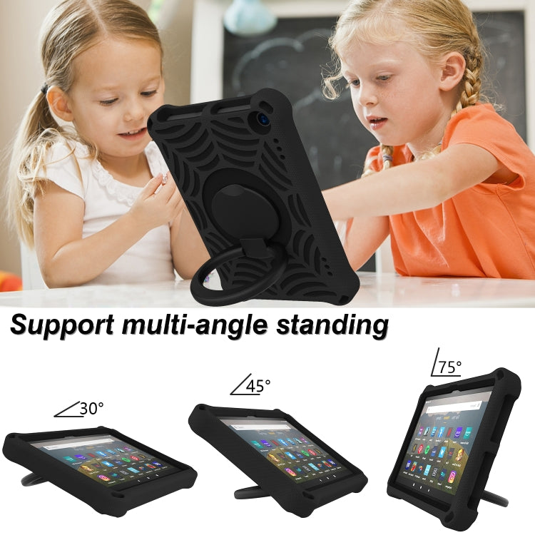 For Amazon Kindle Fire HD 8 2022 / 2020 Spider King Silicone Protective Tablet Case(Black)