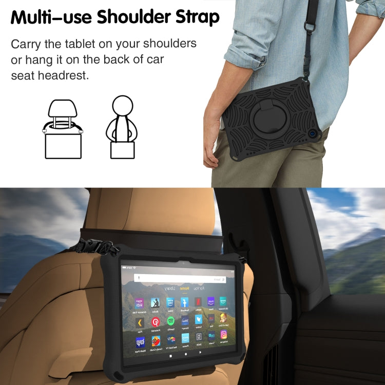 For Amazon Kindle Fire HD 8 2022 / 2020 Spider King Silicone Protective Tablet Case(Black)