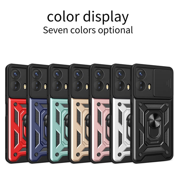 For Motorola Moto G53 5G Sliding Camera Cover Design TPU+PC Phone Case(Green)