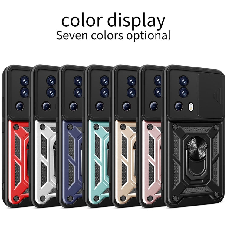 For Xiaomi Civi 2 5G / 13 Lite Sliding Camera Cover Design TPU+PC Phone Case(Rose Gold)