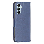 For Samsung Galaxy M14 5G Two Butterflies Embossing Leather Phone Case(Blue)