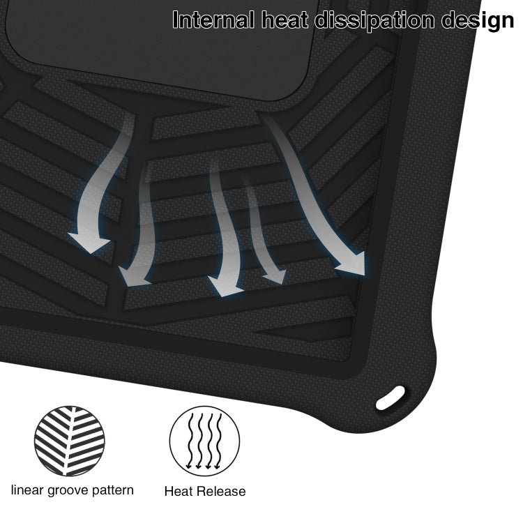 For Samsung Galaxy Tab A7 10.4 2020 T500 Spider King Silicone Protective Tablet Case(Black)