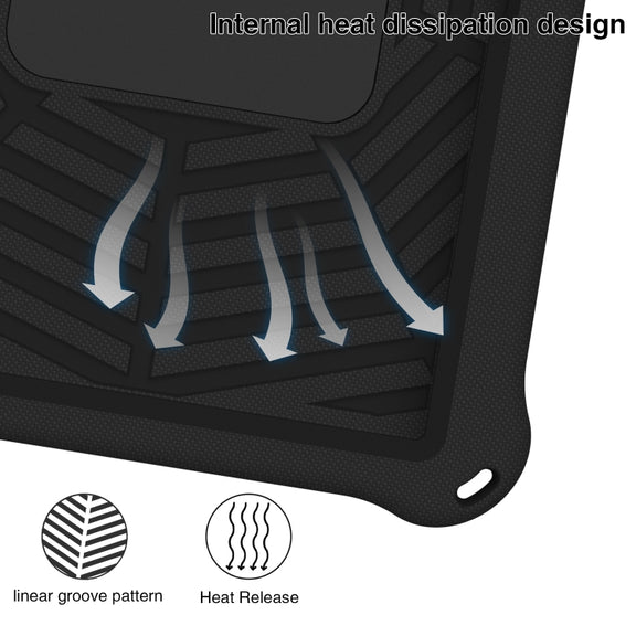 For Samsung Galaxy Tab A7 10.4 2020 T500 Spider King Silicone Protective Tablet Case(Black)