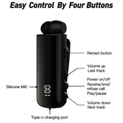 Fineblue F901 Water-resistant Lavalier Earphone for Driving and Riding(Black)