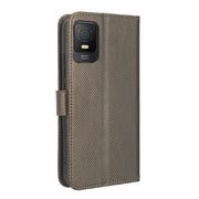 For TCL 403 Diamond Texture Leather Phone Case(Brown)