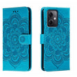 For Xiaomi Redmi Note 12 5G Global Sun Mandala Embossing Pattern Phone Leather Case(Blue) - free shipping - PMC TechLife - Order now!