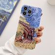 For iPhone 14 Precise Hole Oil Painting Glossy PC Phone Case(Train) - iPhone 14 Cases by PMC TechLife | Online Shopping South Africa | PMC TechLife