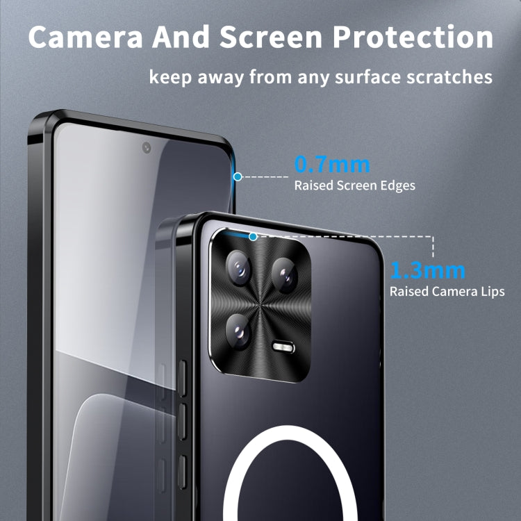 For Xiaomi 13 MagSafe Magnetic Frosted Metal Phone Case(Black)