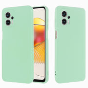 For Motorola Moto G13 / G23 Pure Color Liquid Silicone Shockproof Phone Case(Green)