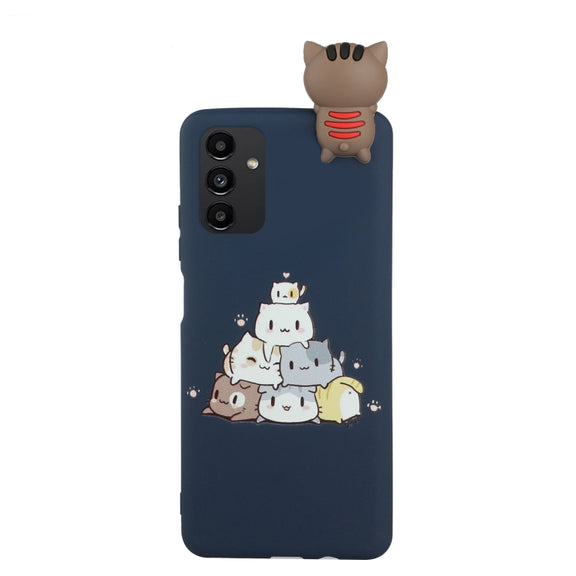 For Samsung Galaxy A14 5G Shockproof Cartoon TPU Phone Case(Stacked Cats)