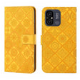 For Xiaomi Redmi 12C Ethnic Style Embossed Pattern Leather Phone Case(Yellow) - free shipping - PMC TechLife - Order now!