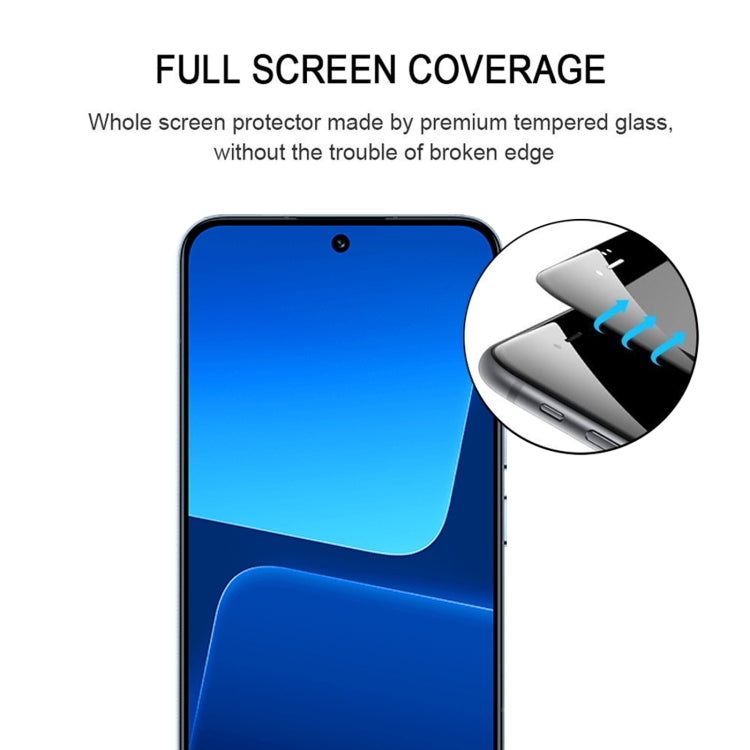 For Xiaomi 13 Ultra 25pcs Full Glue 9H HD 3D Curved Edge Tempered Glass Film(Black)