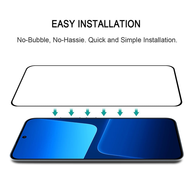For Xiaomi 13 Ultra 25pcs Full Glue 9H HD 3D Curved Edge Tempered Glass Film(Black)