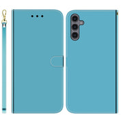 For Samsung Galaxy A24 4G Imitated Mirror Surface Leather Phone Case(Blue)