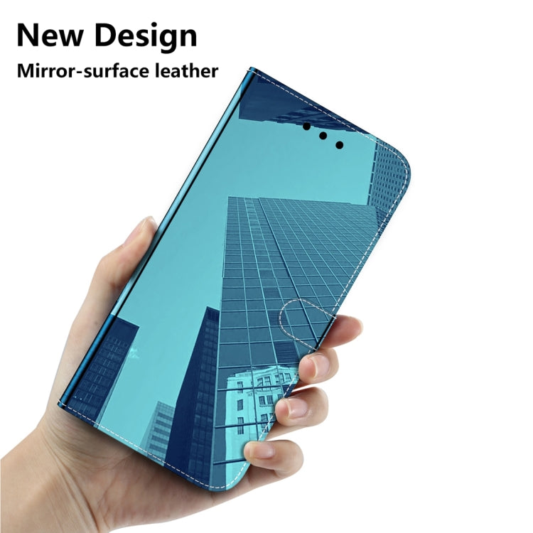 For Samsung Galaxy A24 4G Imitated Mirror Surface Leather Phone Case(Blue)