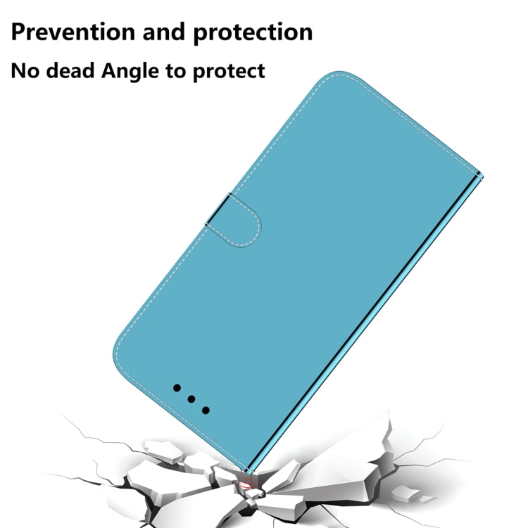 For Samsung Galaxy A24 4G Imitated Mirror Surface Leather Phone Case(Blue)