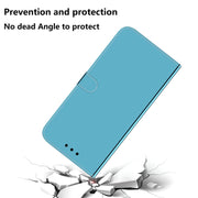 For Samsung Galaxy A24 4G Imitated Mirror Surface Leather Phone Case(Blue)