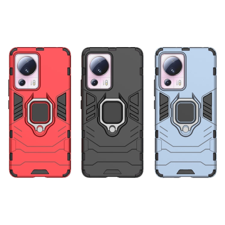 For Xiaomi 13 Lite Magnetic Ring Holder PC + TPU Phone Case(Navy Blue)