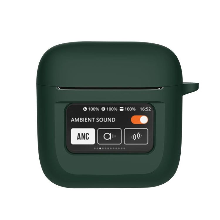 For JBL Tour Pro 2 Silicone Wireless Earphone Protective Case(Deep Green)