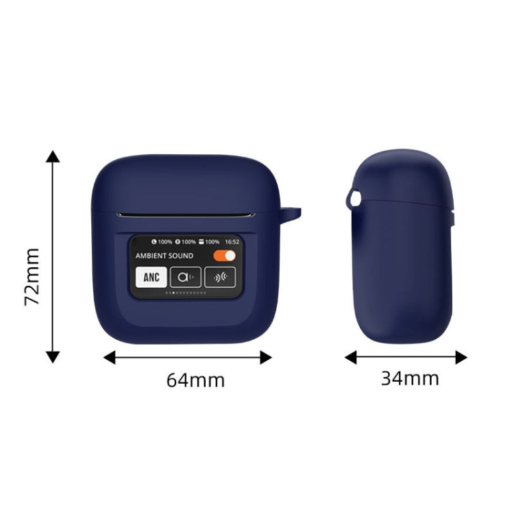 For JBL Tour Pro 2 Silicone Wireless Earphone Protective Case(White)