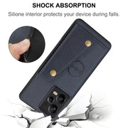 For Xiaomi Redmi Note 12 Pro+ 5G Global Double Buckle Magnetic Phone Case(Blue)