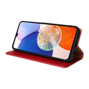For Samsung Galaxy A14 5G Fierre Shann PU Genuine Leather Texture Leather Phone Case(Red)