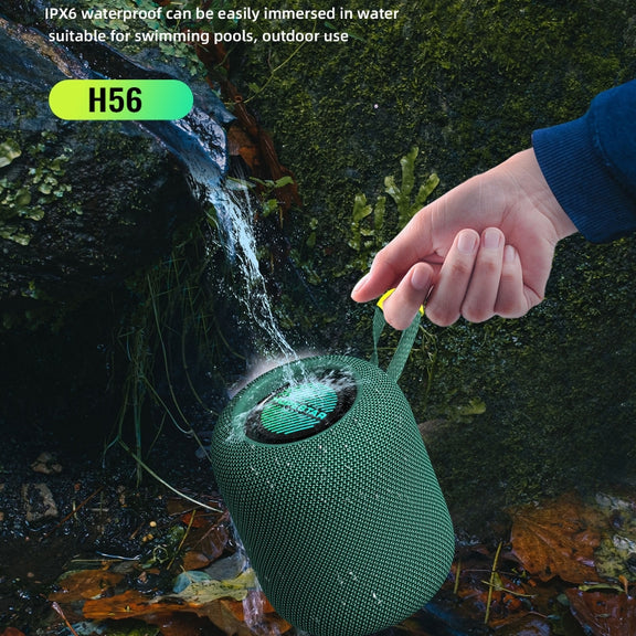 HOPESTAR H56 IPX6 Water-resistant 10W TWS Subwoofer Light Bluetooth Speaker(Purple)