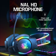 X26 USB+3.5mm RGB Wired Gaming Headset(Black)