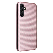 For Samsung Galaxy M14 5G Global Carbon Fiber Texture Flip Leather Phone Case(Pink)