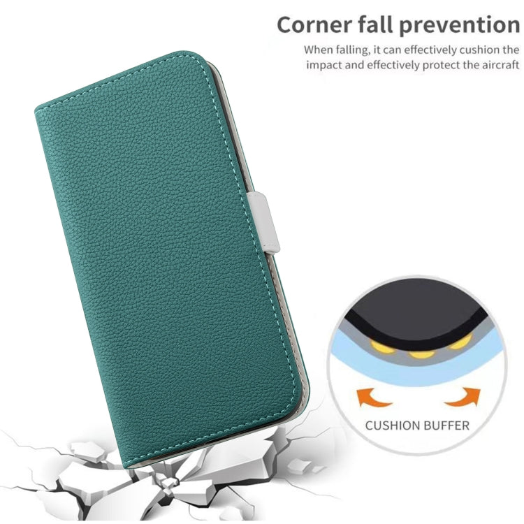 For Samsung Galaxy A24 4G Candy Color Litchi Texture Leather Phone Case(Dark Green)