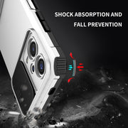 For Xiaomi Redmi Note 12 5G / Poco X5 Stereoscopic Holder Sliding Camshield Phone Case(White)