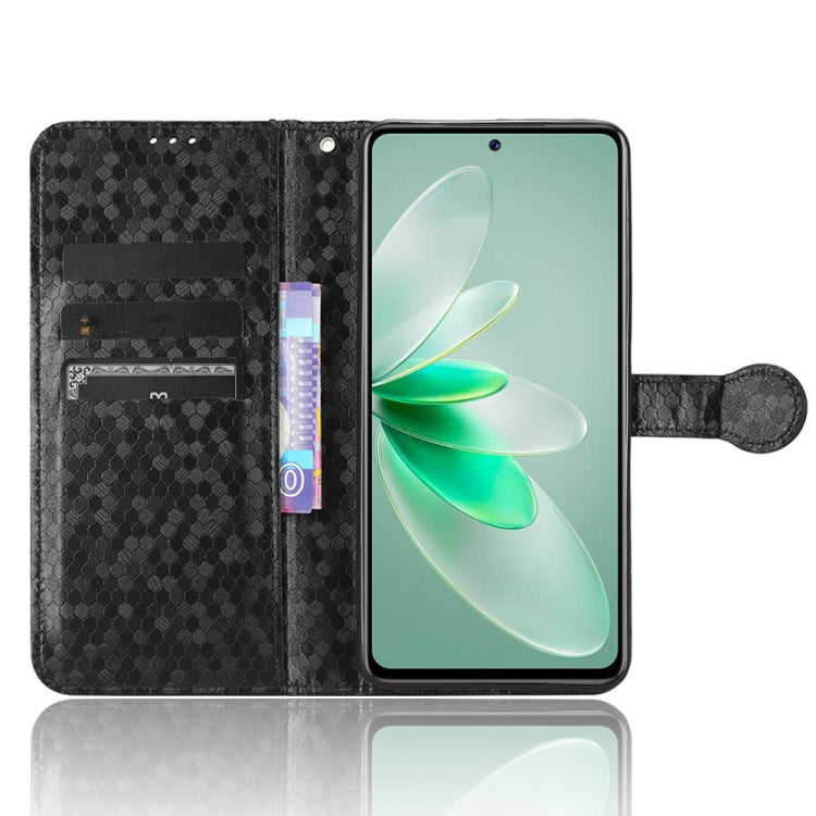 For vivo V27e / S16e Honeycomb Dot Texture Leather Phone Case(Black)